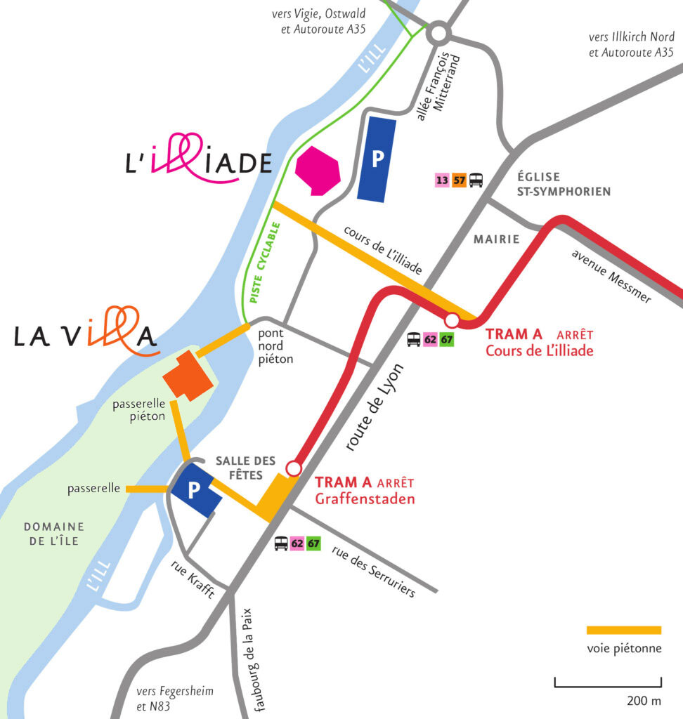 Plan du Domaine de l'Île à Illkirch-Graffenstaden